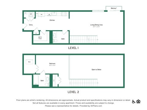 Floor plan for 1 bed, 1 bath, 1080 sqft